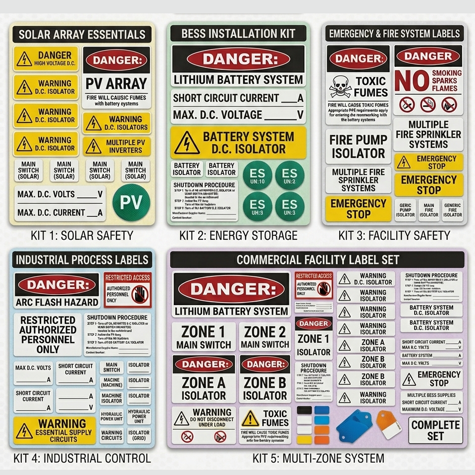 Battery & Solar Labels (Kits)