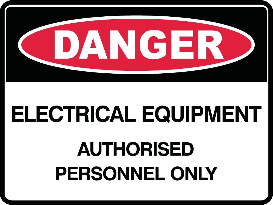 Plastic Tags - Danger Electrical Equipment Authorised Personnel Only ...