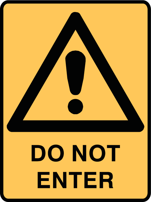Danger Construction Site Do Not Enter Polypropylene Sign Safety 600x450mm 217LP 