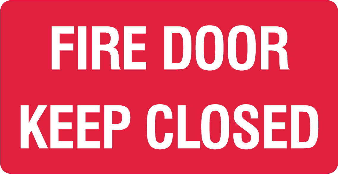 Plastic Tags - Fire Door Keep Closed Safety Sign
