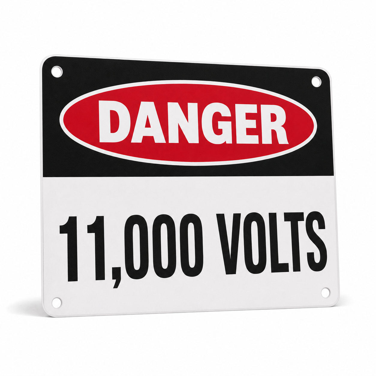 Custom full-colour safety sign UV printed on 2mm polypropylene