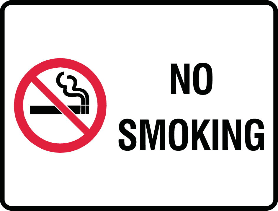 Plastic Tags - No Smoking Safety Sign