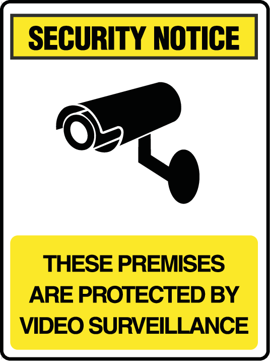 Plastic Tags - Security Notice Surveillance Camera In Use Safety Sign