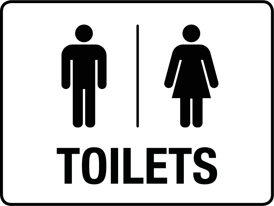 Plastic Tags - Toilets Safety Sign